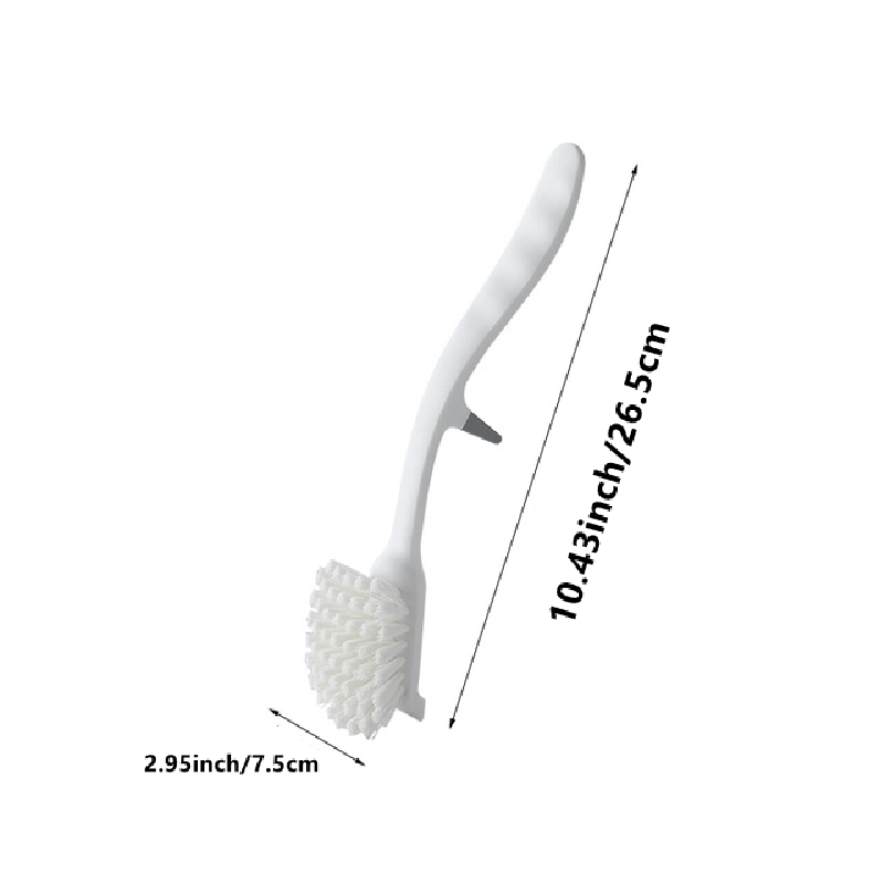 1pc Ergonomic Long Handle Pot & Dish Brush - Durable Plastic Kitchen Sink Cleaning Tool with Hanging Design - Efficient Scrubbing for Pots, Pans & Dishes, Dishwasher Safe, Kitchen Cleaning Tool|Ergonomic Design|Durable Plastic Brush, Dishwasher Brush