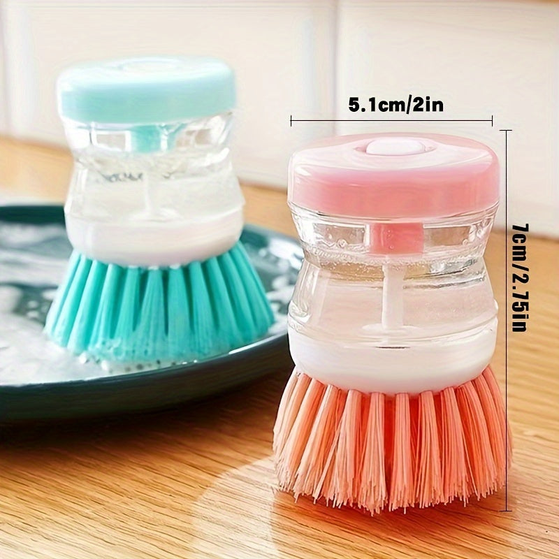 Press Out Liquid Handheld Cleaning Brush | 1pc | Multifunctional Cleaning Brush, Cleaning Supplies, Cleaning Tool, Kitchen Dishwashing Brush, Pot Washing Brush