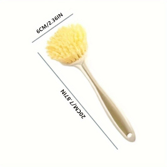 Multi-Purpose Kitchen Cleaning Brush with Sponge Handle - Ideal for Pots, Dishes & Cutting Boards