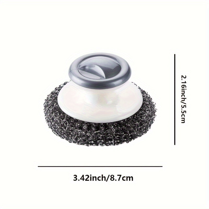 Multi-Purpose Kitchen Scrub Brush with Handle - Durable, Reusable for Dishes, Sinks & Pots, Essential Cleaning Tool