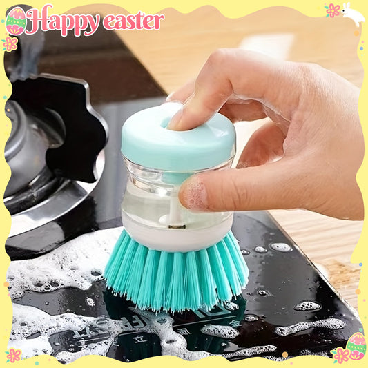 Press Out Liquid Handheld Cleaning Brush | 1pc | Multifunctional Cleaning Brush, Cleaning Supplies, Cleaning Tool, Kitchen Dishwashing Brush, Pot Washing Brush