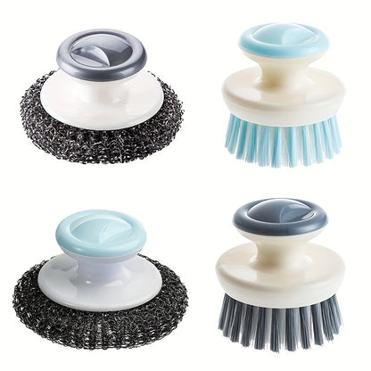 Multi-Purpose Kitchen Scrub Brush with Handle - Durable, Reusable for Dishes, Sinks & Pots, Essential Cleaning Tool