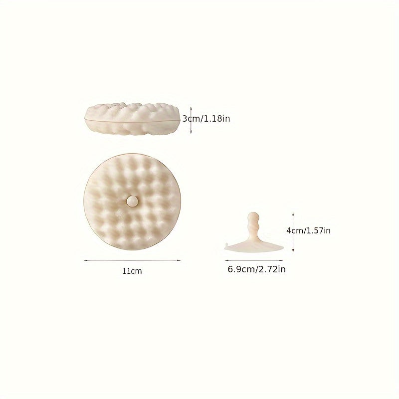 3pcs Suction Cup Sponge Dishwashing Brush, Kitchen Non-Stick Dishwashing Tools, Household Cleaning and Decontamination Sponge Cleaning Brush