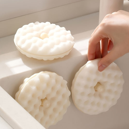 3pcs Suction Cup Sponge Dishwashing Brush, Kitchen Non-Stick Dishwashing Tools, Household Cleaning and Decontamination Sponge Cleaning Brush