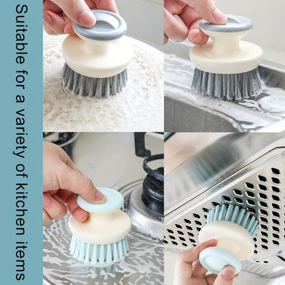 Multi-Purpose Kitchen Scrub Brush with Handle - Durable, Reusable for Dishes, Sinks & Pots, Essential Cleaning Tool